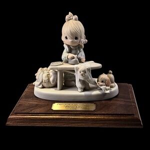 Precious Moments Jonathan & David Vintage 1982 Enesco  "Press On" E-9265 No Box